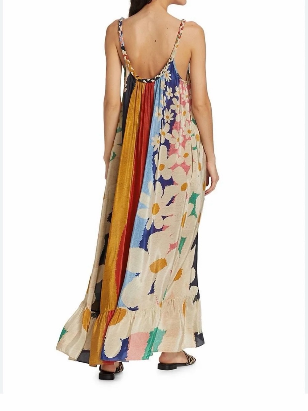 FARM Rio Super Fun Floral Maxi Dress - Blue, Yellow, Red, Cream - Picture 5 of 7